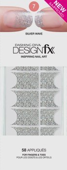 Dashing Diva Design FX Glitter Silver Wave