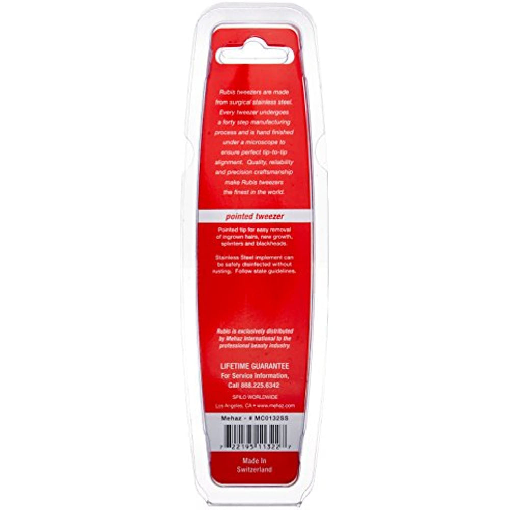 Rubis Switzerland Pointed Tip Tweezer