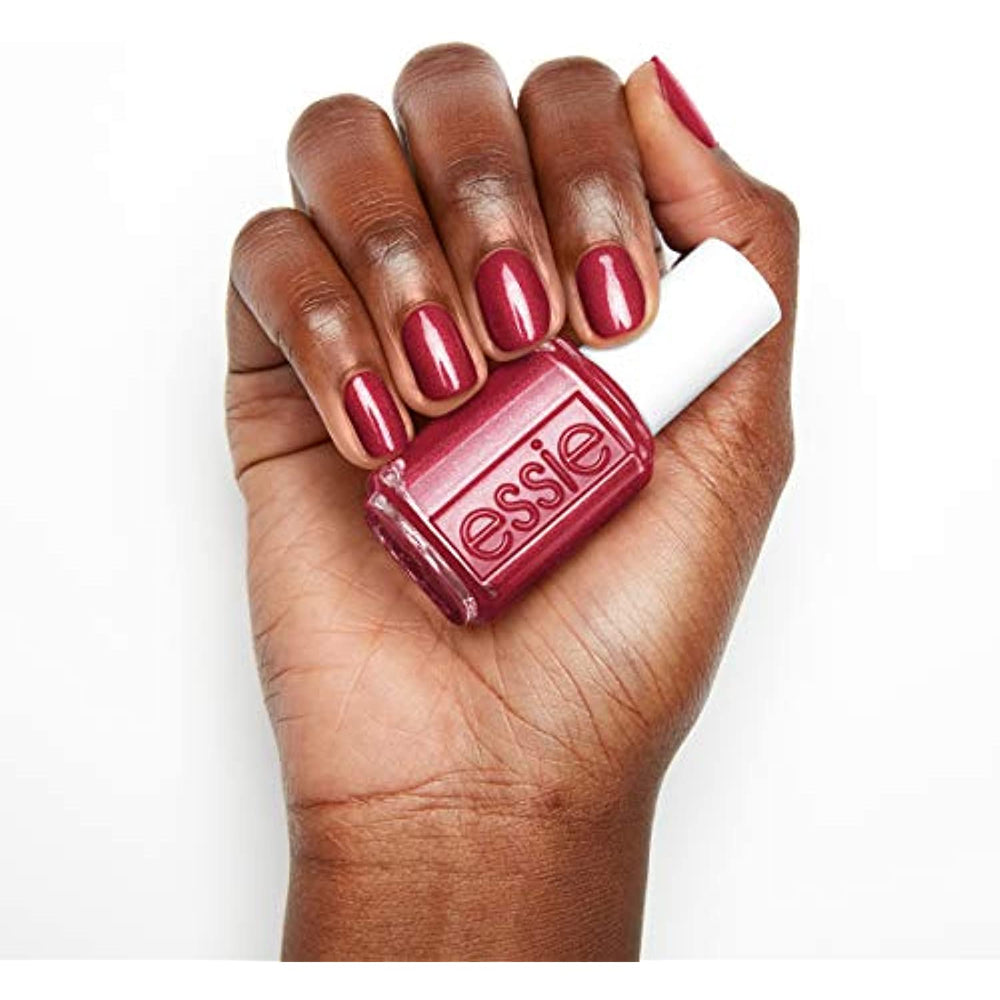 essie Nail Polish, Not Red-y for Bed Collection, Gossip N' Spill, Muted Red Rose with Pearl Finish, 0.46 Ounce