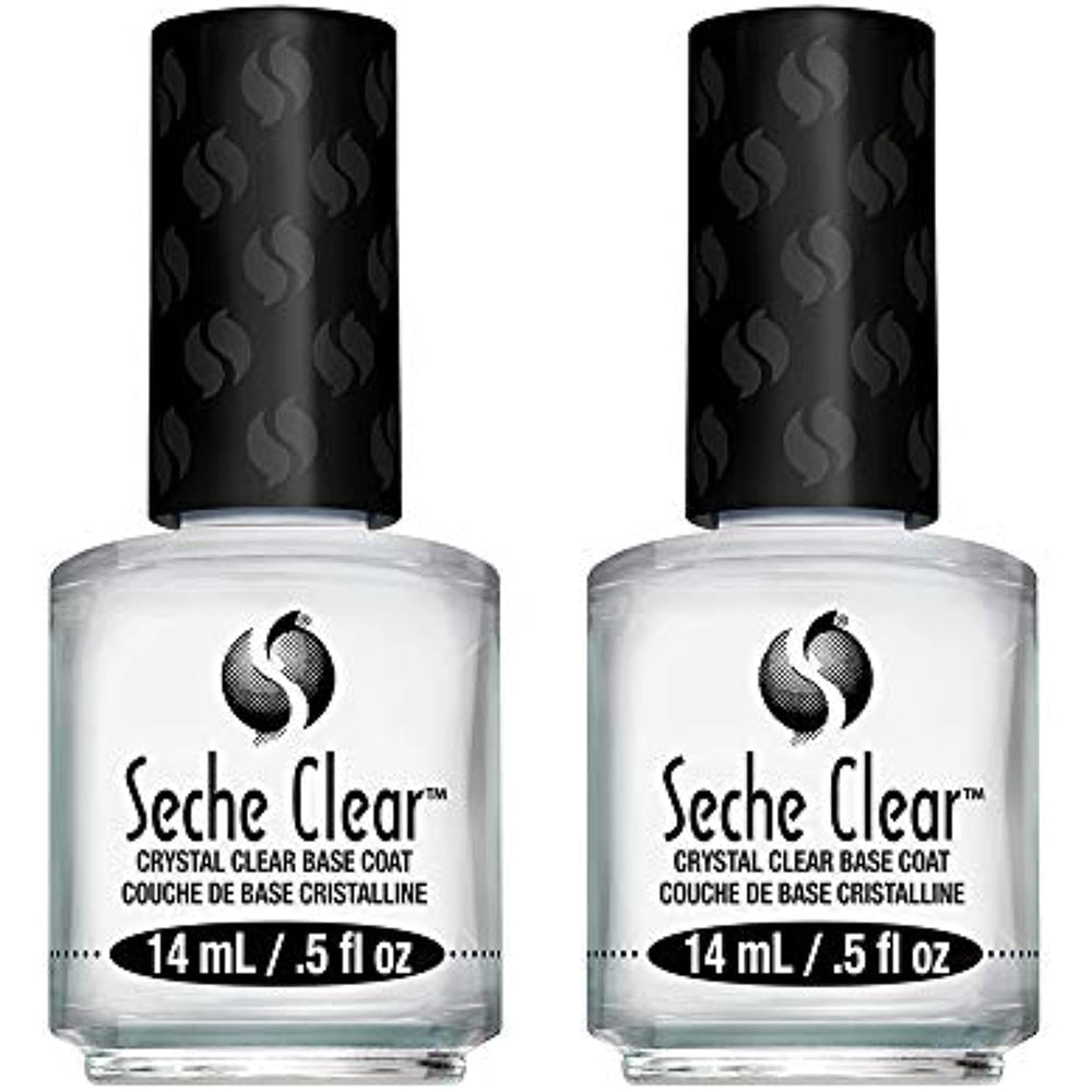 Seche Clear, Base Coat Nail Polish for Manicure and Pedicure, Boxed, 2 Pack
