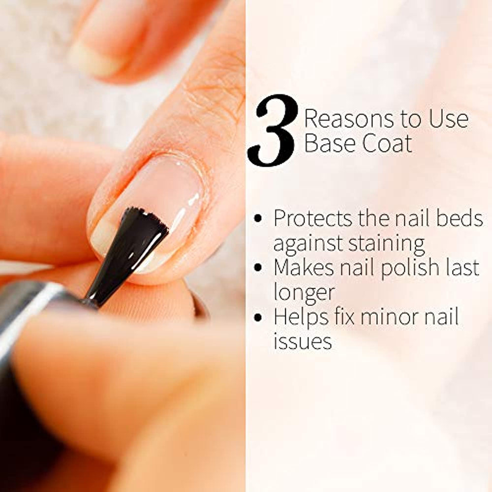 Seche Clear, Base Coat Nail Polish for Manicure and Pedicure, Boxed, 2 Pack