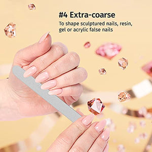 Diamancel Luxury Diamond Nail File – #4 Extra Coarse Grit – To Shape Sculptured,