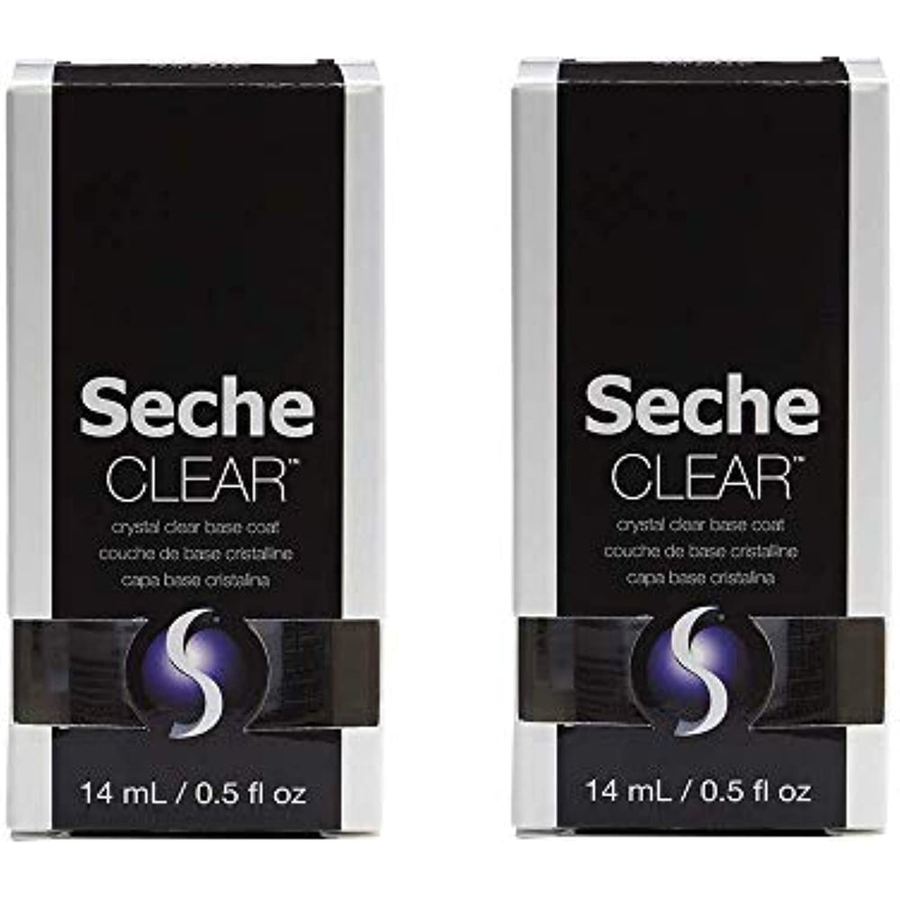 Seche Clear, Base Coat Nail Polish for Manicure and Pedicure, Boxed, 2 Pack