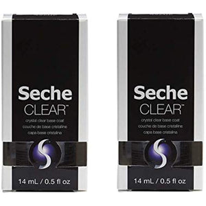 Seche Clear, Base Coat Nail Polish for Manicure and Pedicure, Boxed, 2 Pack