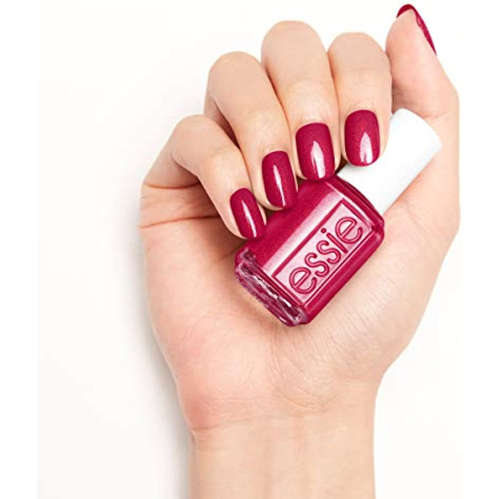 essie Nail Polish, Not Red-y for Bed Collection, Pjammin' All Night, Berry Red with Blue Undertones and Pearl Finish, 0.46 Ounce