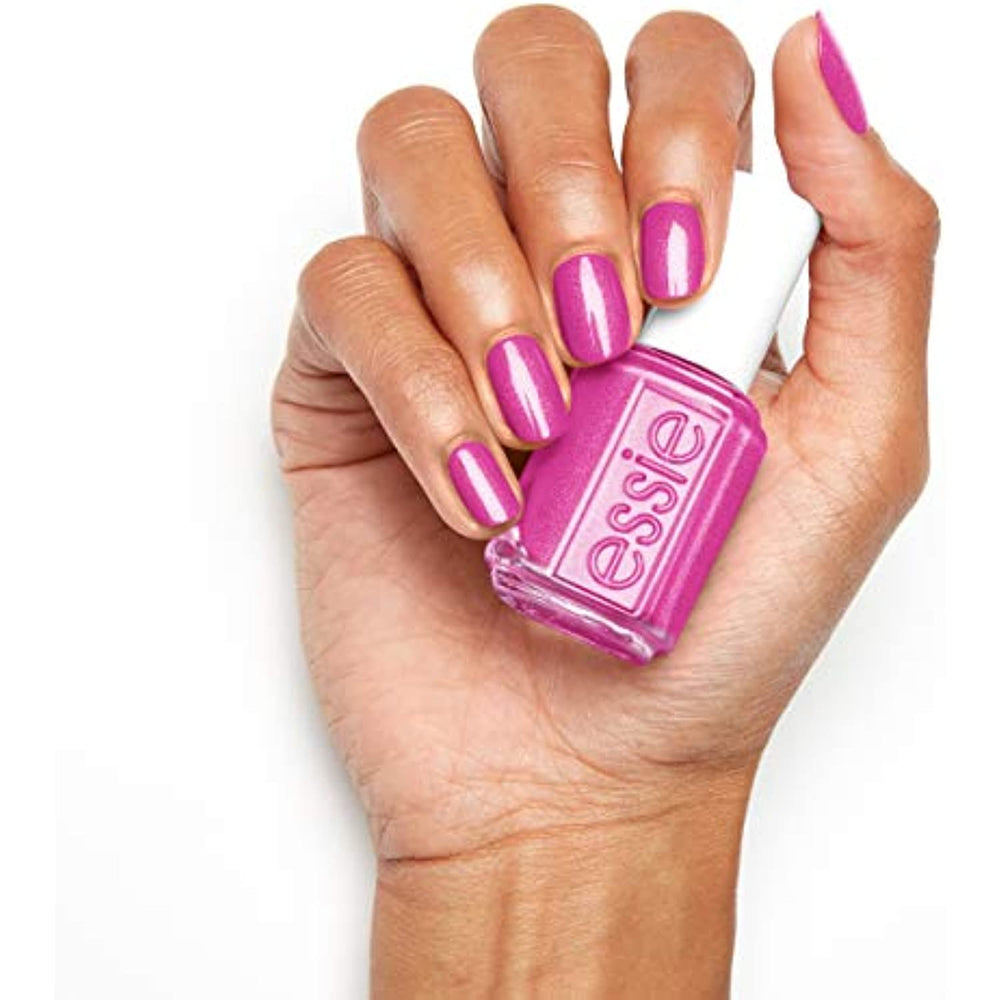 essie Nail Polish, Not Red-y for Bed Collection, Sleepover Squad, Bright Warm Magenta with Shimmer Finish, 0.46 Ounce