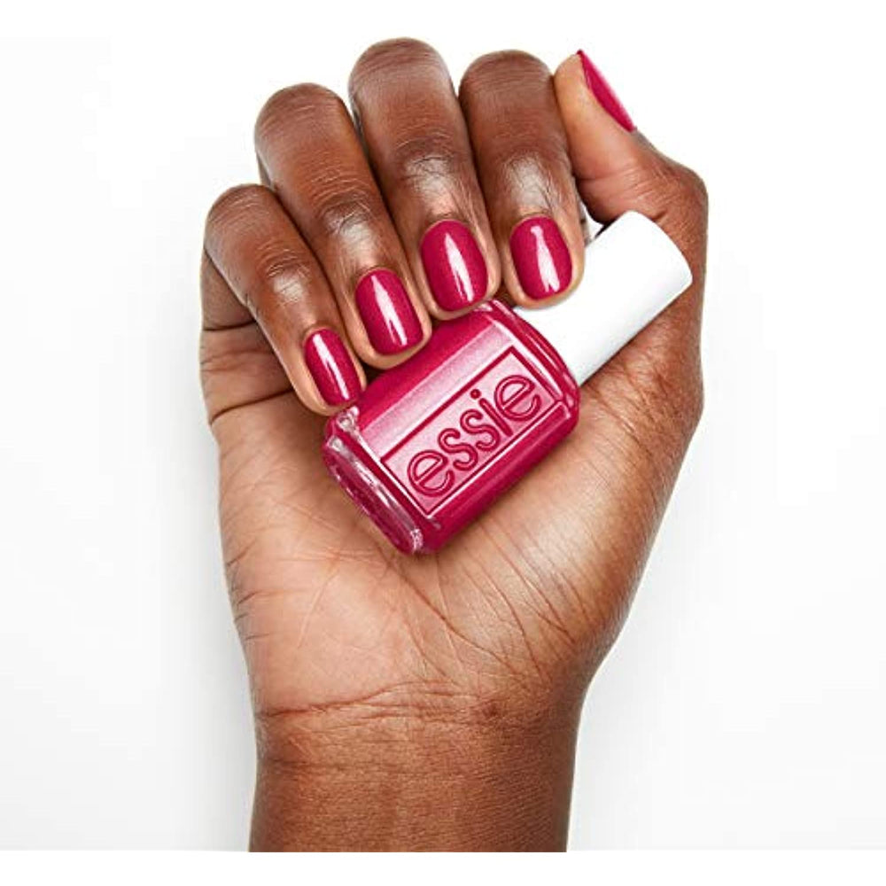 essie Nail Polish, Not Red-y for Bed Collection, Pjammin' All Night, Berry Red with Blue Undertones and Pearl Finish, 0.46 Ounce