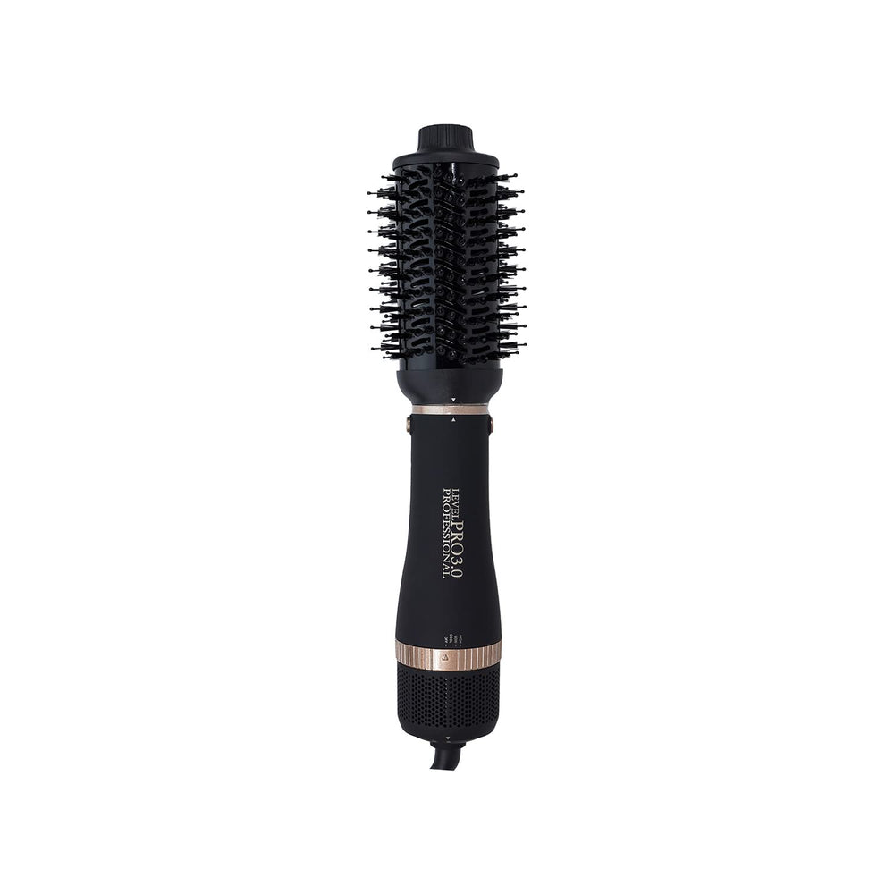 Level Pro3.0 Complete 5 in 1 Hair Styler Brush, Negative Ion Blow Dryer Brush with 3 Heat Settings, Hot Air Blowout Brush Hair Dryer and Volumizer for Hair Straightening, Drying, Volumizing, Curling