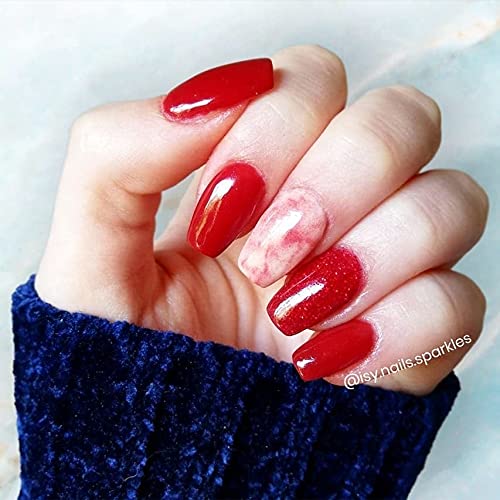 Revel Nail Dip Powder - Red Glitter - Infatuated 0.5oz