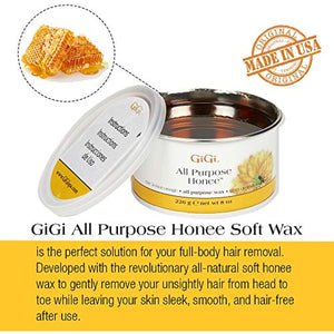 GiGi All Purpose Honee Hair Removal Wax with Beeswax Formula, 8 oz