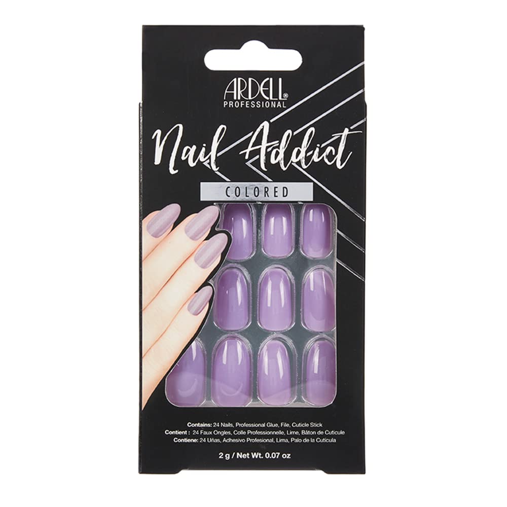 Ardell Nail Addict Artificial Nail Set, Lovely Lavender