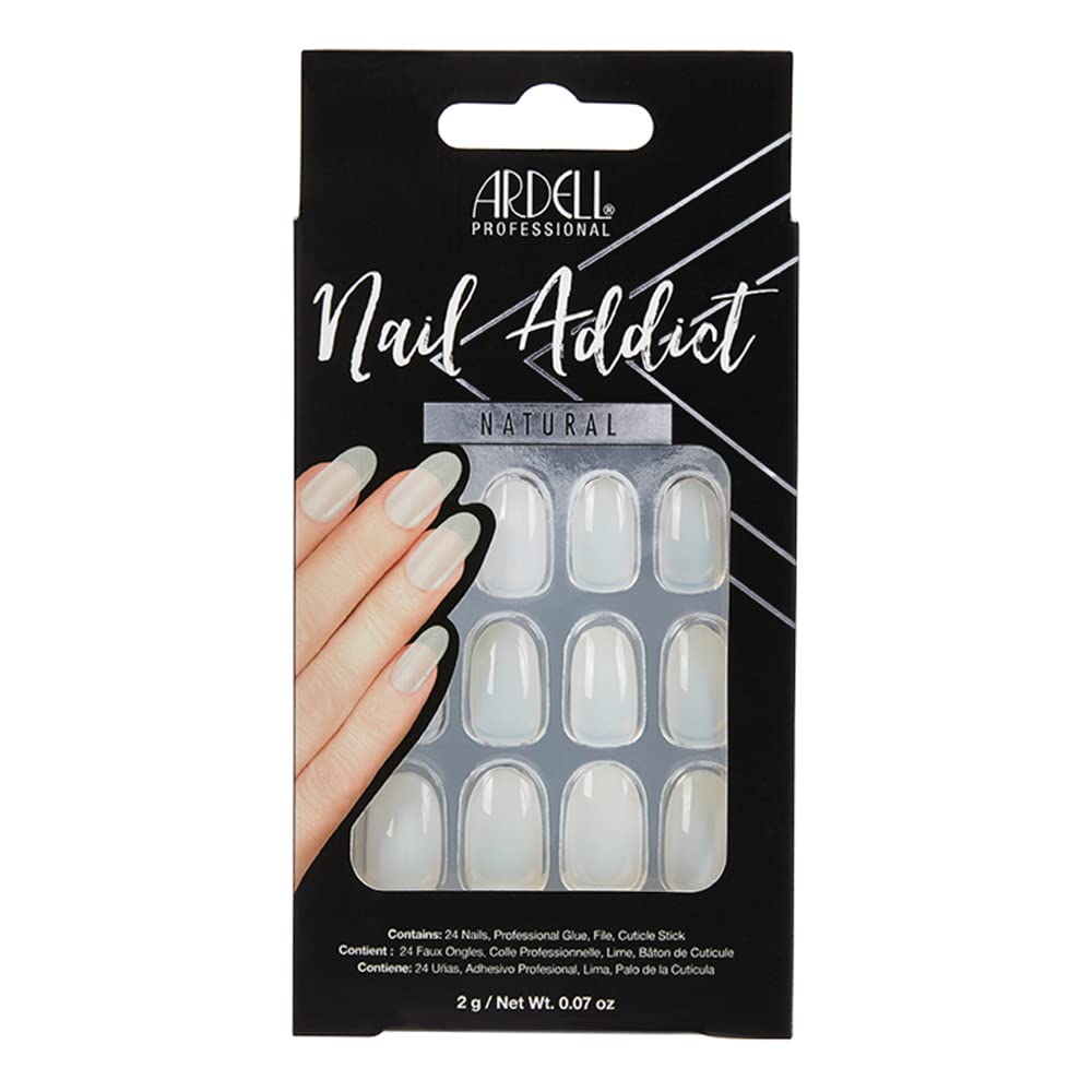 Ardell Nail Addict Artificial Nail Set, Natural Oval