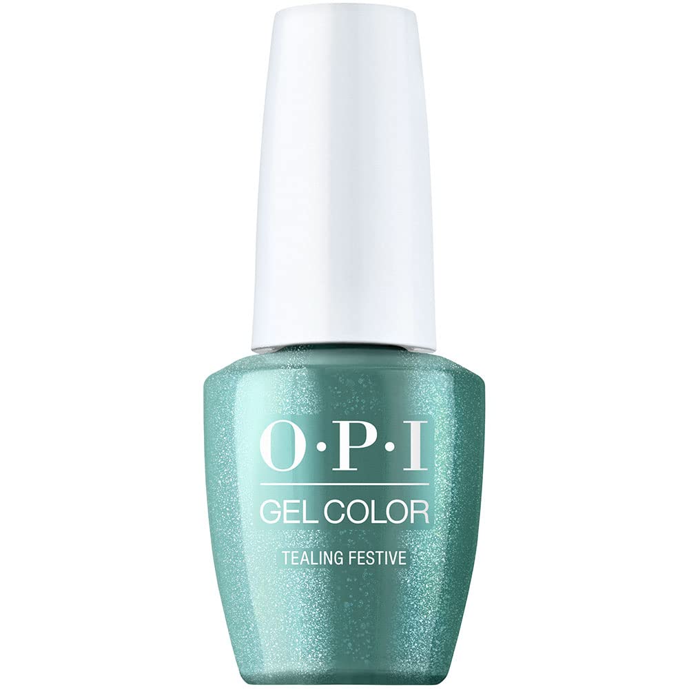 OPI Gel Color, Tealing Festive, Blue Nail Polish, Jewel Be Bold Holiday '22 Collection, 0.5 fl oz.