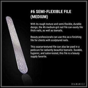 DIAMANCEL - #6 Medium-Grit Semi-Flexible File: Designed for Thick Nails and