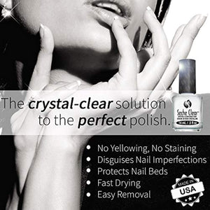 Seche Clear, Base Coat Nail Polish for Manicure and Pedicure, Boxed, 2 Pack