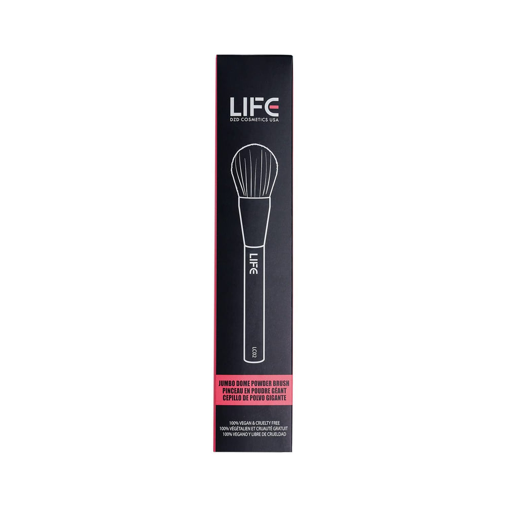 Life Cosmetics -  Jumbo Dome Powder Brush, Mineral Powder Makeup Brush for Large Coverage, Soft Bristle Blending Brush for Makeup, Contours and Defines, Vegan and Sensitive Skin Friendly