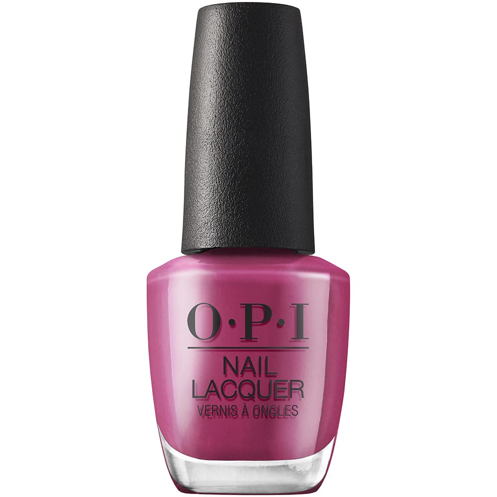 OPI Nail Lacquer, Feelin’ Berry Glam, Red OPI Nail Polish, Jewel Be Bold Holiday '22 Collection, 0.5 fl oz.