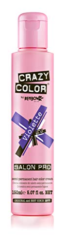 Crazy Color Semi Permanent Hair Color Cream, 150ML (Violette)