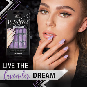 Ardell Nail Addict Artificial Nail Set, Lovely Lavender