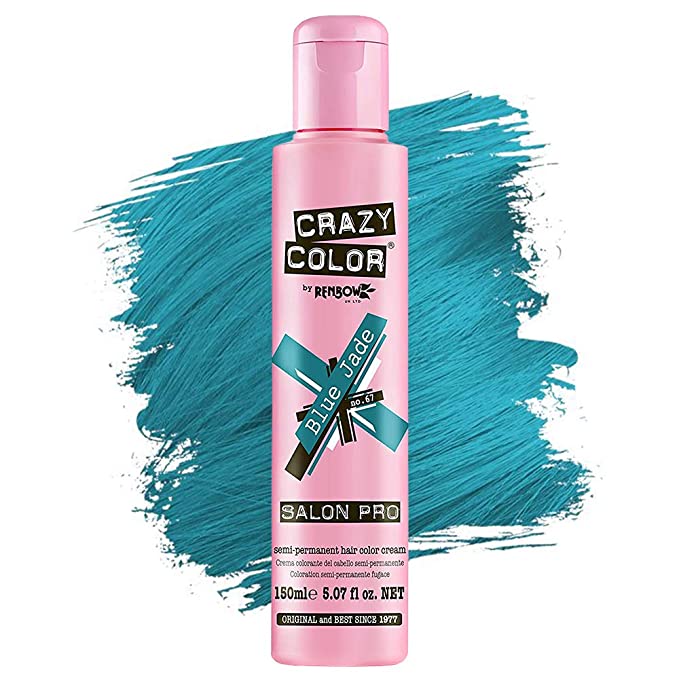 Salon Crazy Color Semi Permanent Hair Dye Color 5.07 Oz 67 Blue Jade