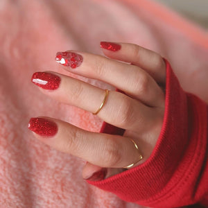 Revel Nail Dip Powder - Red Glitter - Infatuated 0.5oz