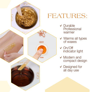 GiGi Space Saver Hair Removal Wax Warmer for 8, 14, and 18-oz Cans