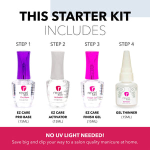 Revel Nail Starter Dip Powder Kit - 4 steps - Pretty In Pink