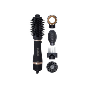 Level Pro3.0 Complete 5 in 1 Hair Styler Brush, Negative Ion Blow Dryer Brush with 3 Heat Settings, Hot Air Blowout Brush Hair Dryer and Volumizer for Hair Straightening, Drying, Volumizing, Curling