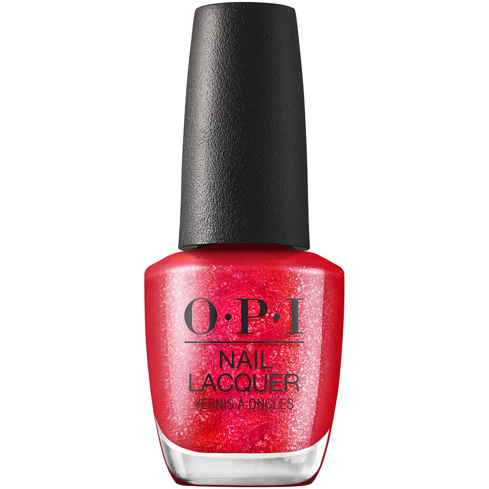 OPI Nail Lacquer, Rhinestone Red-y, Red OPI Nail Polish, Jewel Be Bold Holiday '22 Collection, 0.5 fl oz.