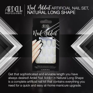 Ardell Nail Addict Artificial Nail Set,  Natural Long