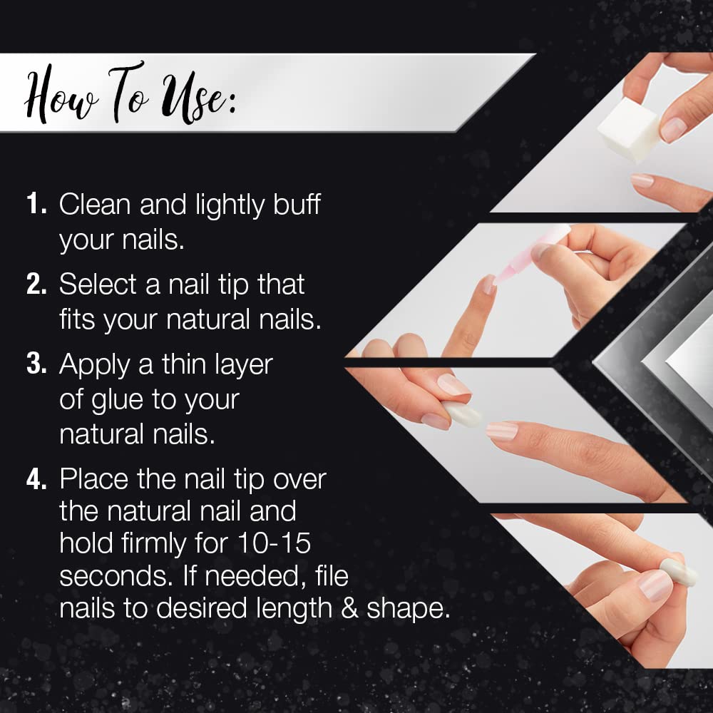 Ardell Nail Addict Artificial Nail Set,  Natural Long