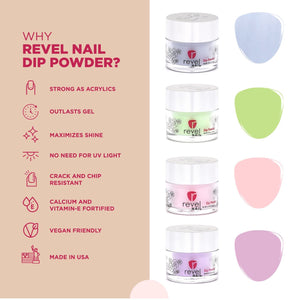 Revel Nail Starter Dip Powder Kit - 4 steps - Passion For Pastels