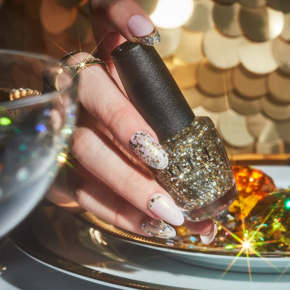 OPI Nail Lacquer, Pop the Baubles, Yellow OPI Nail Polish, Jewel Be Bold Holiday '22 Collection, 0.5 fl oz.
