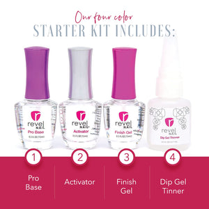 Revel Nail Starter Dip Powder Kit - 4 steps - Passion For Pastels