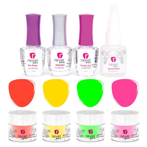 Revel Nail Starter Dip Powder Kit - 4 steps - Under Neon Lights
