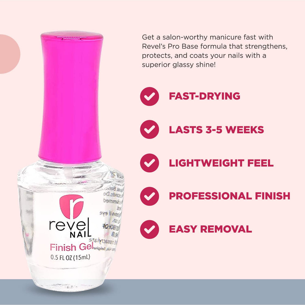 Revel Nail - Finish Gel -  Dip Powder Liquids Step 3