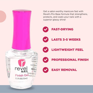 Revel Nail - Finish Gel -  Dip Powder Liquids Step 3