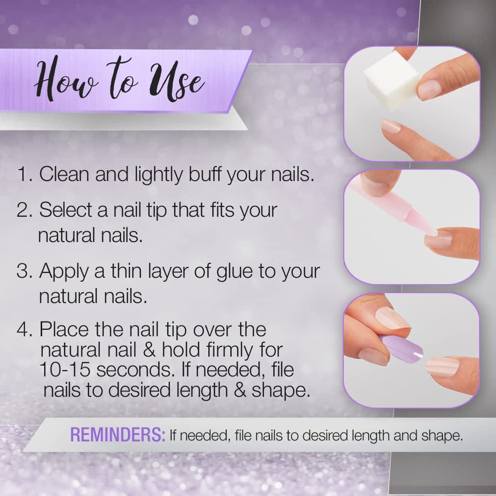 Ardell Nail Addict Artificial Nail Set, Lovely Lavender