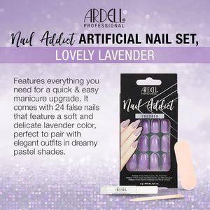 Ardell Nail Addict Artificial Nail Set, Lovely Lavender