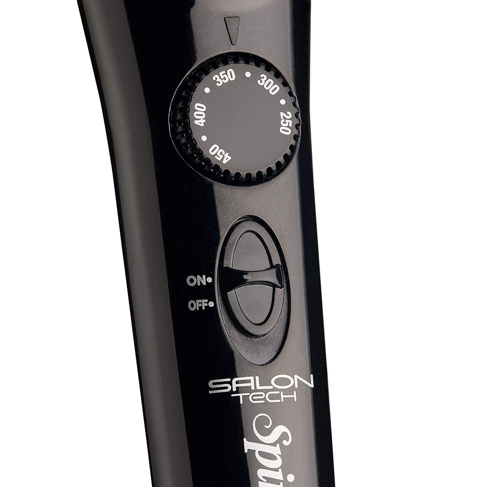SalonTech Spinstyle PRO Automatic Rotating Curling Iron 1.25 inch - Ceramic Ionic Bi-Directional Spinning Barrel Heats Up to 450F in 60 Seconds - Style Ringlets, Beach Waves, Loose Curls In Hair