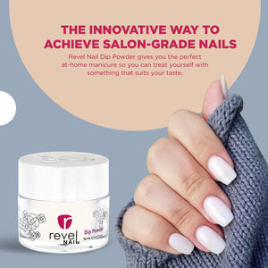 Revel Nail Dip Powder -  White - Emily 0.5oz