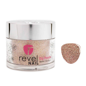 Revel Nail Dip Powder- Glitter Gold -  Marilyn 0.5oz
