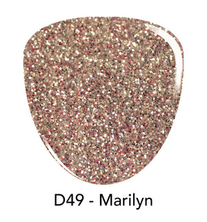 Revel Nail Dip Powder- Glitter Gold -  Marilyn 0.5oz