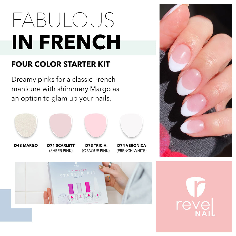 Revel Nail Starter Dip Powder Kit - 4 steps - Fabulous In French