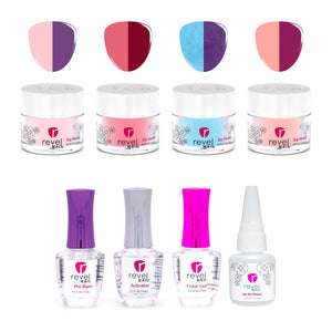 Revel Nail Starter Dip Powder Kit - 4 steps - Suns Up