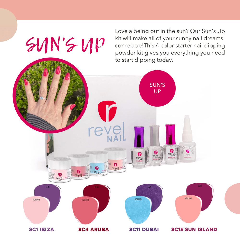 Revel Nail Starter Dip Powder Kit - 4 steps - Suns Up