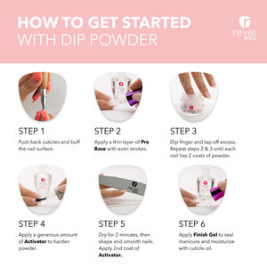 Revel Nail Starter Dip Powder Kit - 4 steps - Pretty In Pink