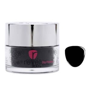 Revel Nail Dip Powder - Black - Barbara 0.5oz