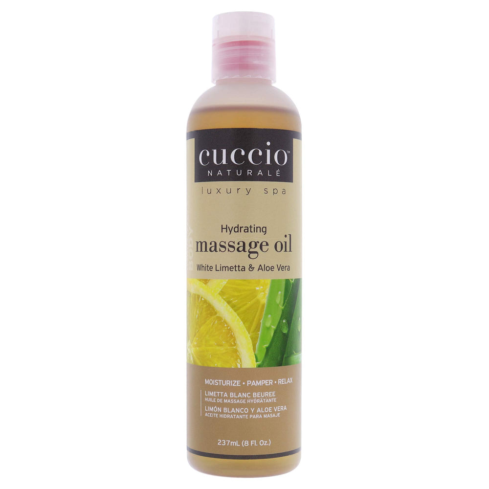 Cuccio Naturale Massage Oil -  White Limetta and Aloe Vera - 8 oz