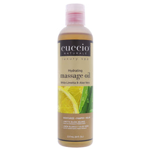 Cuccio Naturale Massage Oil -  White Limetta and Aloe Vera - 8 oz